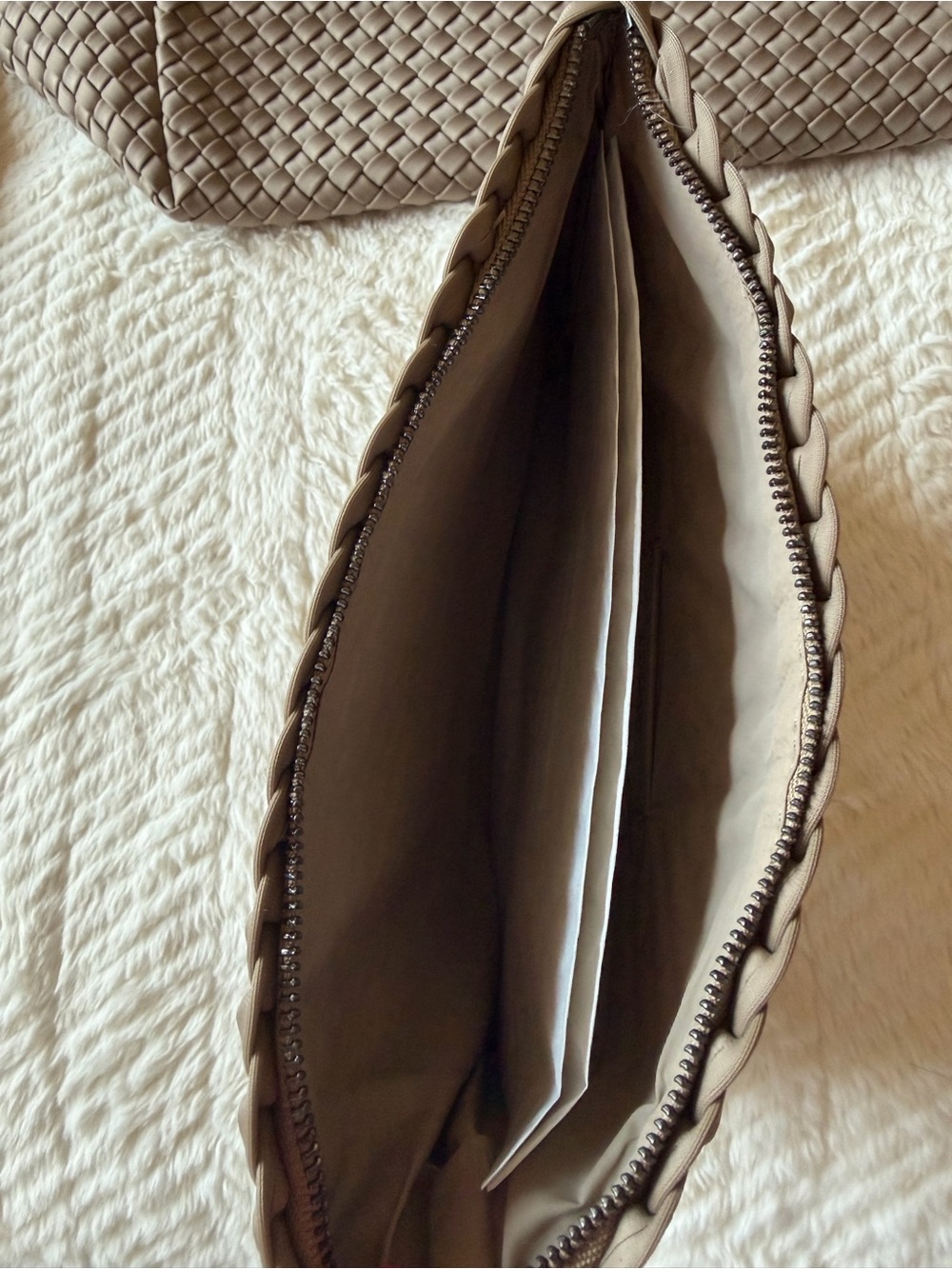 Naghedi St. Barth’s Medium Tote and Pouch- Cashmere - Picture 12 of 14